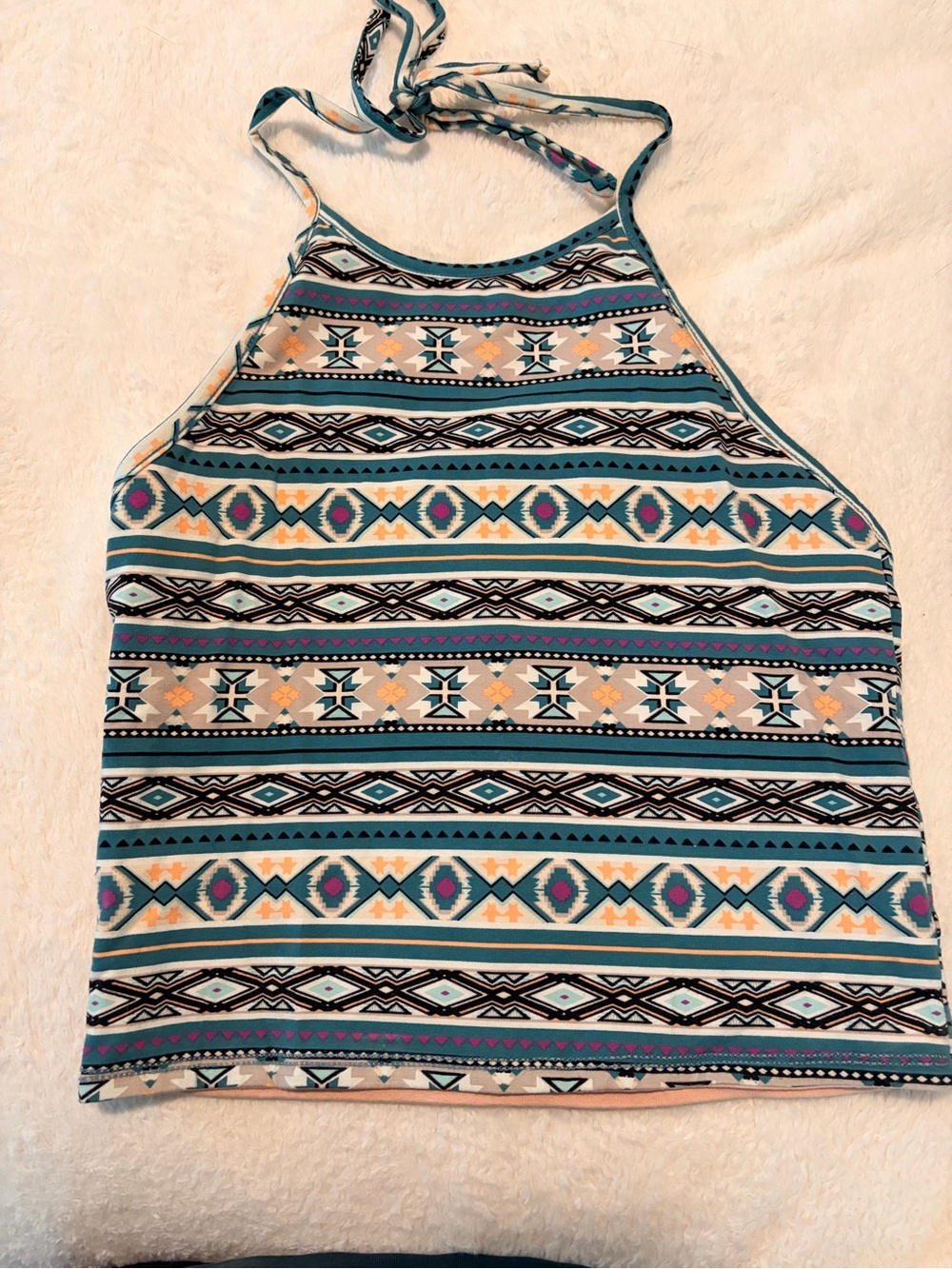 PacSun Reversible Halter Tank Top - Teal, Cream, Black, Pink